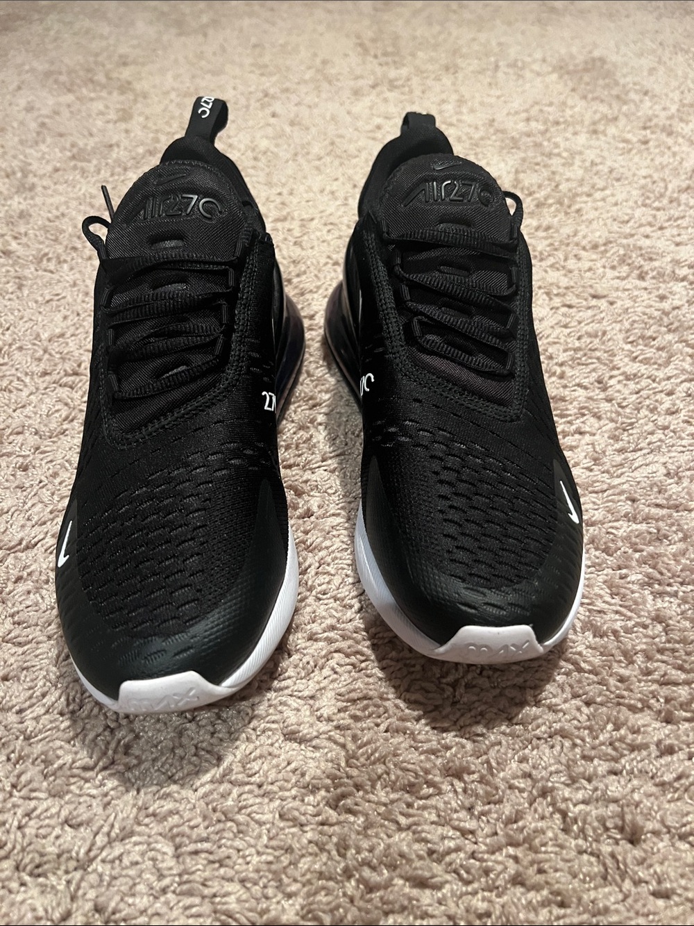 Nike Air Max 270 Black/White Men's Running Shoes - Picture 2 of 9